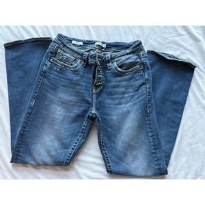 Vigoss Heritage Fit Bootcut Demin Embellished Designer Jeans Women's 10